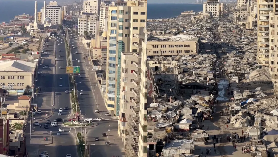 israil-in-gazze-deki-yikimi-havadan-goruntulendi