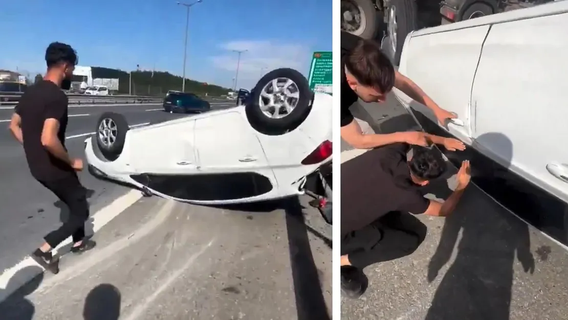 sancaktepe-de-takla-atan-arac-tepkisi