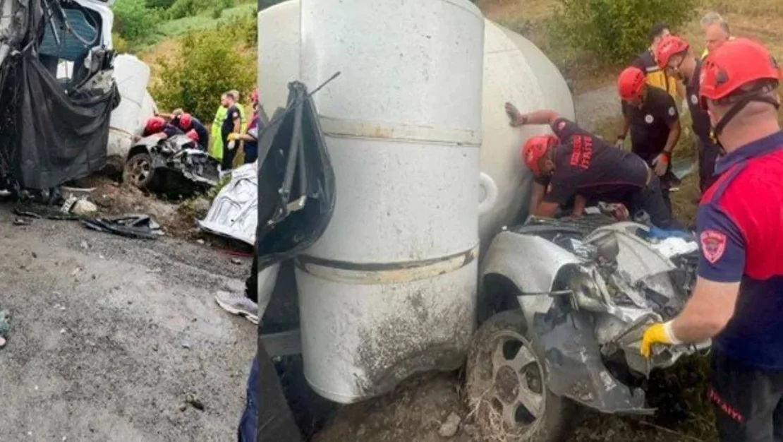 beton-mikseri-arac-uzerine-devrildi