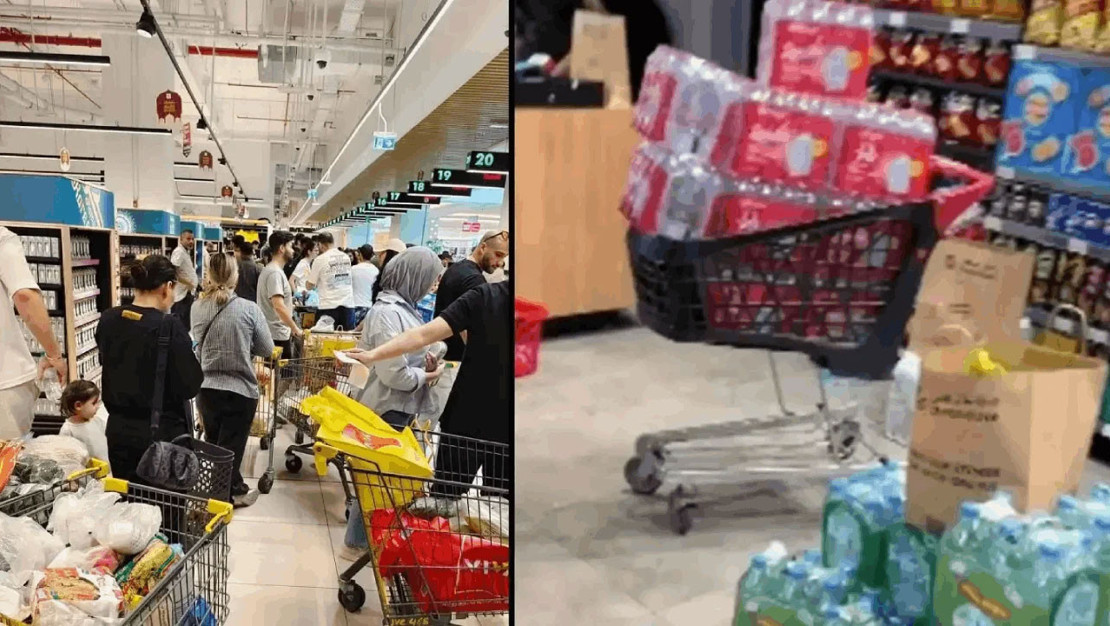 dubai-de-savas-korkusuyla-marketler-onunde-panik